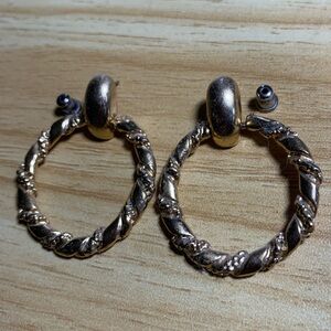 Gold-Tone Twisted Hoop Earrings - Women Jewelry